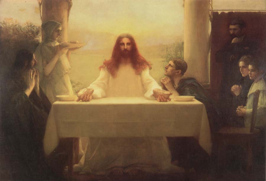 Pascal Adolphe Jean Dagnan-Bouveret Christ and the Disciples at Emmaus